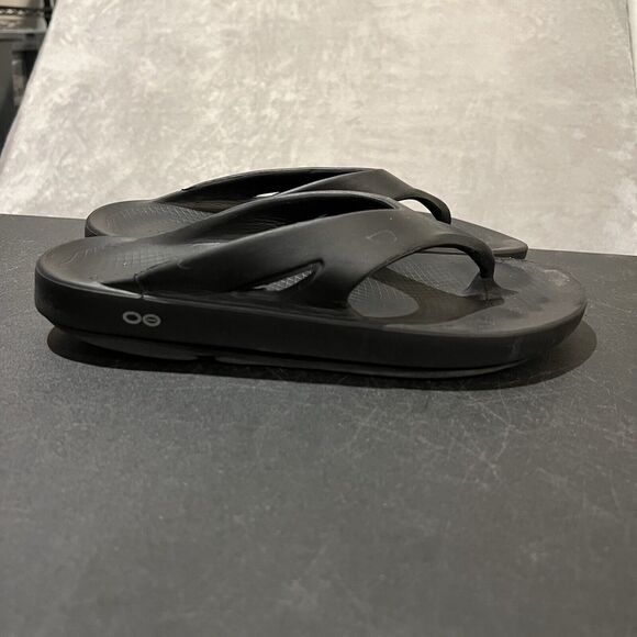 OOFOS OOriginal Sandal Men\'s 10 Black Thong Flip Flops Recovery Sandals main image 6